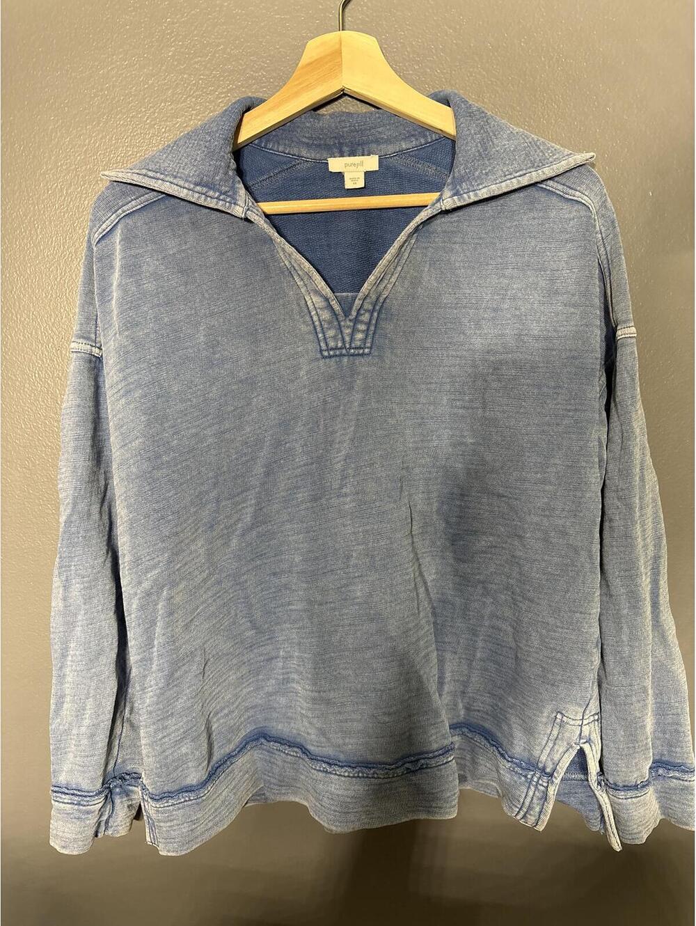 J.Jill coastal chambray sweatshirt